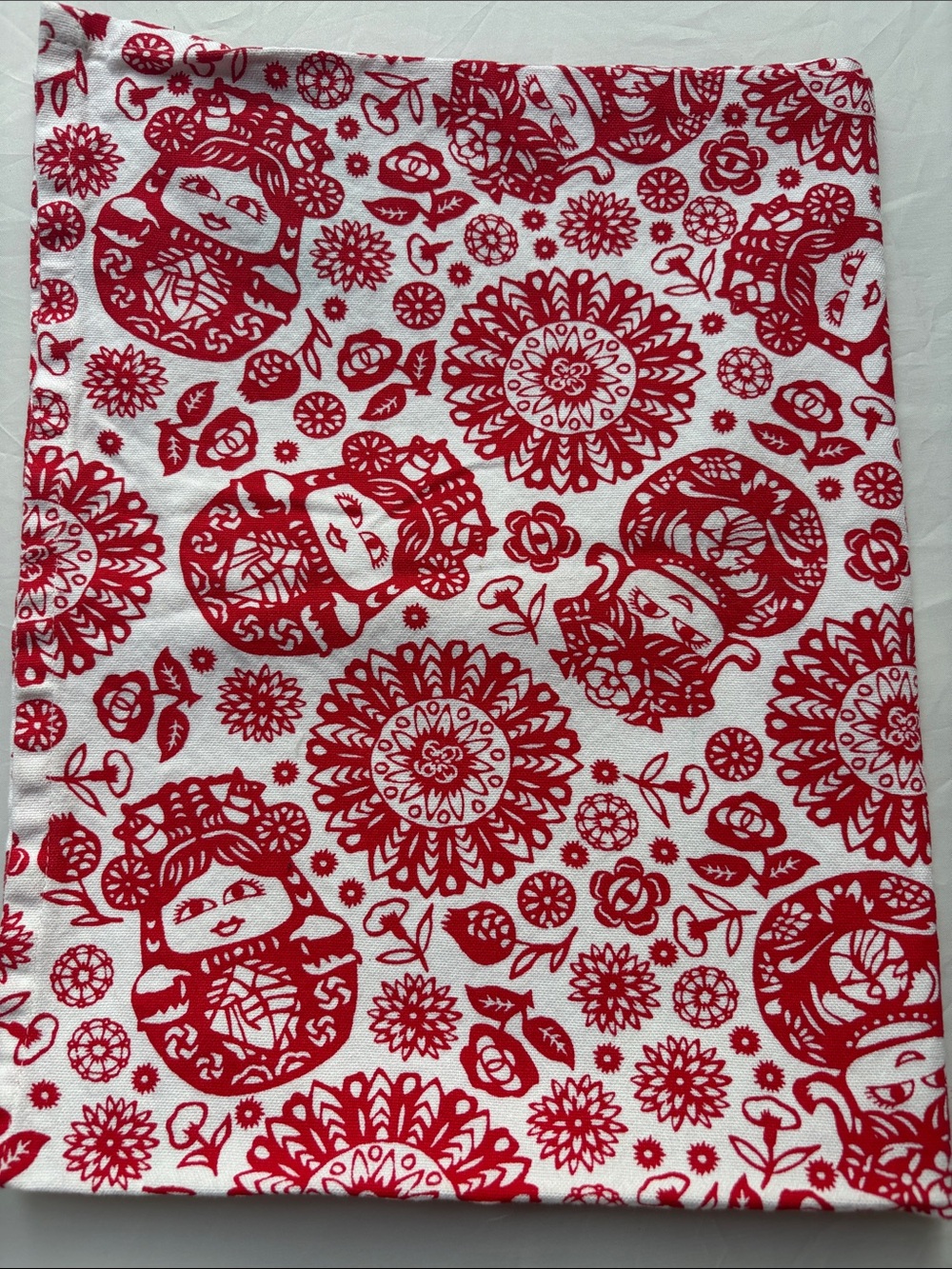 Like New Paperhouse Tea Towel With Matryoshka Nesting Dolls Pattern